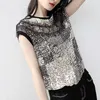 Kvinnors T-skjortor Summer Fashion Printing Lace Patchwork T-shirt Top Women Round Neck Loose Corth Sleeve Pullovers Tees Female Clothes