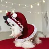 犬のアパレルペットドッグクリスマス服ファッションレッドマントの素敵な子犬犬猫の衣服プリンセスマントー衣装ヨークシャー231030
