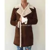 Męskie okopy płaszcze 4 kolory męska płaszcz kurtka ciepła imitacja zamszowy długi wiatraka moda zimowa odzież