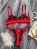 Fancy Lingerie Set Floral Lace Bra Set Bilizna Luxury Ware Looking Underwear Sexy Erotic Fine Fine Spets Exotic Set