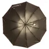 Parapluies pluie parapluie grands hommes femmes double étudiant ensoleillé trois pliant double usage protection solaire UV