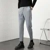 Men's Jeans Corduroy Pants Straight Tube High-end 9-point Casual Suit Korean Version Trendy Handsome Slim Fitting