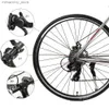 Vélos 21/27 vitesse vélo de route 26.8 pouces 49 cm roue en alliage d'aluminium cadre poignée incurvée frein à disque mécanique vélo Q231030