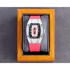 Fantástico reloj de mujer de diseño Señoras RM07 Relojes de pulsera con espejo de zafiro con caja JBLA Movimiento mecánico de alta calidad Uhren Correa de caucho Montre Ice Out Luxe