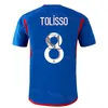 Mens 8 Tolisso Soccer Jerseys Lyons 6 Caqueret 18 Cherki 2 Diomande 22 Mata 24 Lepenant 7 Balde 47 Jeffinho 3 Tagliafico Football Shirt Kits 2023 24 Team Club Uniform