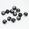 50pcs/500G akrylowa wielka dziura bilard czarne 8 słów koraliki kulkowe do biżuterii Making Jewelrybeads Billiard Ball 8 Biżuteria