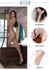 Sexy Socks Women Sexy 1D Oil Shine Super High Waist Sheer To Chest Pantyhose Bodystockings with Penis Cover or Into Hole Sheath Two Usages 231030