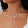 Naszyjniki wiszące ze stali nierdzewnej Multi -Waysel Disc Naszyjnik dla kobiet modna ręcznie robiona biżuteria Choker
