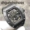 Richardmills Uhr Milles Uhren Richar Millers Same Perspective Bull Hollow Out Mechanisch Schwarz Samurai Herren Personalisiertes Silikonband Kreativ Lässig