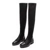 Buty kobiety długie buty jesienne czarne nad kolanem wysokie skarpetki kobiece seksowna platforma Elastic Slim 231030