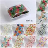 10 rotoli/scatola Foil per unghie fiore Carta trasferibile Farfalla Decalcomanie Caramelle Involucri adesivi Set manicure floreale Decalcomanie Decorazione unghie Nail ArtAdesivi Decalcomanie Nail Art