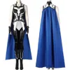 Cosplay novo terno amor e trovão valkyrie cosplay armadura de peito com capa azul traje de halloween desempenho outfit feito sob encomenda