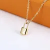 luxury necklace lock pendant Necklace Designer for Women Classic designer Jewelry 18K Gold Rose Gold Silver diamond Necklaces with letter V Men Lady Christmas Gift