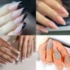 偽のネイル24pcsネイルヒント偽のnials diy longアーモンドグリッターホワイトエッジフレンチ