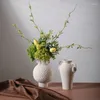 Vases Ceramic White Vase Hydroponic Dry Flower Device Simple El Porch Decoration Creative Soft