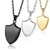 Ожерелья с подвесками, модное и минималистичное глянцевое брендовое ожерелье из нержавеющей стали с треугольным щитом, мужское ожерелье-цепочка