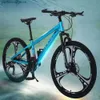 Cyklar 26 tums mountainbike variabel hastighet cykel fram och bak mekanisk skivbroms ergonomisk sadel njut av utomhuscykling Q231030