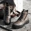 Botas de marca masculina sapatos de couro genuíno tornozelo botas de neve para homens casuais sapatos de motocicleta inverno quente botas de segurança de trabalho 231030