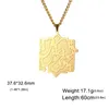 Chains Lemegeton Stainless Steel Necklace For Men Arabic Poem Pendant Vintage Jewelry One The Neck Gold Color Christmas Gift Wholesale