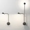 Vägglampa svart sconce monterade dekorativa föremål för hemkök dekor lampan modern sovrum ljus dekoration smart säng