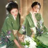 Roupas étnicas Tradicionais Kimonos Mulheres Yukata Haori Long Bathrobe Vintage Stage Pogal Trajes Cosplay Elegante Vestido de Festa à Noite