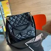 Stylowa damska torba na ramię 31/35 cm skórzana diamentowa kratona złota sprzęt metalowa klamra luksusowa torebka Odłączona pasek na ramię Crossbody Torby Travel Airport Sacoche