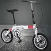 Vélos 14 pouces vélo haute teneur en carbone fer mécanique double frein à disque jante de vélo roues en alliage d'aluminium siège et poignée réglables Q231030