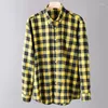 Men's Casual Shirts Mens Big And Tall Plaid Flannel 10XL Plus Size Long Sleeve Button Down Shirt Camisas De Hombre