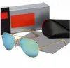 Modische Pilotensonnenbrille für Herren, Designer-Sonnenbrille für Damen, UV400-Schutz, Echtglaslinse, goldfarbener Metallrahmen, Fahrsonnenbrille mit Originalverpackung