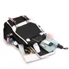 Bolsas escolares XZAN para bolsa Moda Niñas grandes Adolescente Negro Estudiante Puerto Mochila Libro Mochila Adolescente Lienzo Rosa