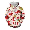 designer hoodie men Men's Hoodies 2024 Christmas Men Women 3D Snowman Santa Claus Cartoon Animal Dog Deer Printing Hooded Sweatshirts Clothes Pullover