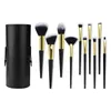 Makeup Brushes Set - 10st Powder Blush Eye Shadow Creas Concealer Brow Liner SMUDGER Darkhandtag Cosmetics Blending Tools