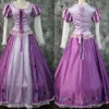 Cosplay Princess Rapunzel Cosplay Costplay Costume Dorosy Kobiety Fashion Purple Dress Halloween Karnawałowa suknia balowa