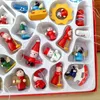 Décorations de Noël 48pcs mini poupées en bois peintes à la main ange bonhomme de neige ornements arbre de Noël pendentif boules pour enfants cadeau de Noël 231027