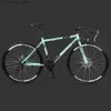 Bicicletas 26 polegadas bicicleta 24 velocidades bicicleta de estrada 40/60 faca aço carbono disco espessado assentos ajustáveis freio duplo mecânico q231030
