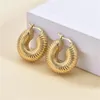 925 silber Nadel Moderne Schmuck Metall Hoop Ohrringe 2024 Neue Trend Heißer Verkauf Gold Farbe Mode Tropfen Ohrringe Für Frauen GC2428