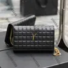 10A Mirror Quality Designers Small Chain Flap Bag 23cm Womens Lambskin Real Leather Quilted Purse Luxurys Handbags Crossbody Black Shoulder Bag With Box