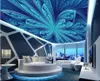 Bakgrundsbilder Anpassad 3D -väggmålning Bakväggplats Europeisk stil Blomma Tak Stereoskopisk väggdekoration