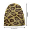 Berets Unisex Knit Winter Beanie Warm Ski Crochet Slouch Hat Soft Leopard Stains Background Women Men Cap
