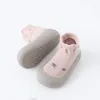 Premiers marcheurs bébé chaussettes chaussures enfant en bas âge marcheur fille enfants semelle en caoutchouc souple garçon chaussure coton anti-dérapant 0-3Y printemps été