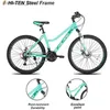 Fietsen 26 inch damesmountainbike met doorstapframe Shimano 21 snelheden verende vork MTB-fiets voor dames heren volwassenen Q231030