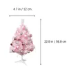 Decorações de Natal Rosa Decorações de Árvore de Natal Mini Ornamento de Mesa Metal Temático Decorativo Luminoso Xmas Adorável 231027