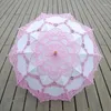 Зонты ручной работы Свадебный зонтик сплошной цвет вечерние кружевные зонтики от солнца хлопок вышивка свадьба