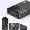 Power Bank 30000mAH PD20W iPhone 14 için Süper Hızlı Şarj Powerbank 13 Samsung Huawei Taşınabilir Şarj Cihazı Çift USB Poverbank