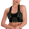 Yoga Outfit Boho Dream Catcher U Neck Sport Bra Retro Print Reinforced Training Raceback Crop Bras Active Breathable Top For Lady