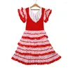 Robes pour filles, magnifique Costume de danseuse de Flamenco espagnole, tenue de danse pour enfants d'avril à Séville