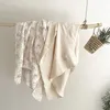 Couvertures bébé couverture florale coton doux mousseline né lange d'emmaillotage réception serviette de bain à séchage rapide couverture de poussette