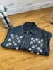 xinxinbuy Men designer Coat Jacket Emboss letter denim Panelled patch long sleeves women blue Black S-XL