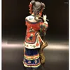 Estatuetas decorativas estilo chinês antigo, belas mulheres, anjos, porcelana, artes clássicas pintadas, estátua feminina, decoração de casa de cerâmica