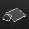 Storage Bottles 2pcs Square Lace Stamp Blocks Acrylic Clear Stamping Plate Accessories For Scrapbooking Crafts Diary (10X10 5X5)